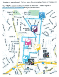 Color Run route map